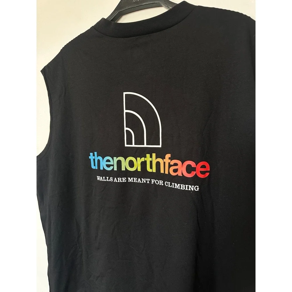 NWT The North Face Black White Climbing Sleeveless Short Sleeve Shirt Large